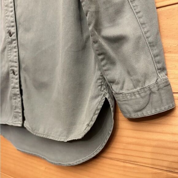 MADEWELL Shirt Womens Xsmall Button-up Green Collared Long Sleeve - Picture 5 of 6